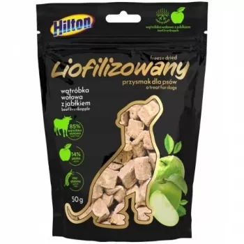 Snack para perros Hilton hígado de ternera liofilizado con manzana 50 g