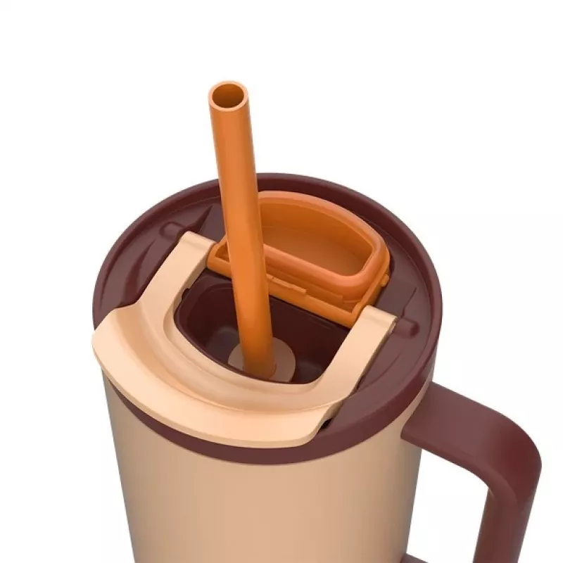 Vaso térmico con pajita telescópica Kambukka Rio Tumbler 950 ml Almond Dream