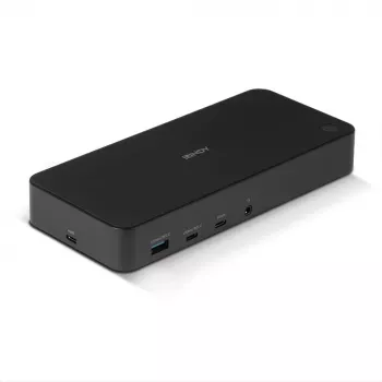 Lindy DST-Pro Universal, estación de acoplamiento híbrida para portátil USB-C y Type-A - 4K HDMI, 2x4K (DP o HDMI)