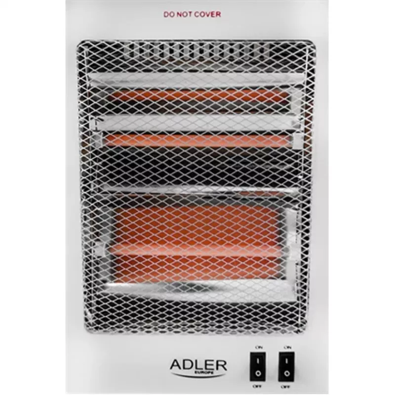 Adler | Calefactor | AD 7709 | Calefactor halógeno | 800 W | Número de niveles de potencia 2 | Blanco