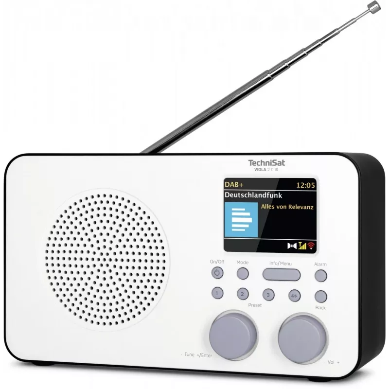 Radio por internet TECHNISAT VIOLA 2 C IR — Sintonizador analógico y digital, DAB+/FM, Wi-Fi, 3 W, TFT 2,4