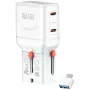 Cargador de viaje World 65W USB-C + USB-A blanco