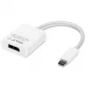 Adaptador USB, conector macho USB-C > conector hembra DisplayPort (Blanco, 11 cm)