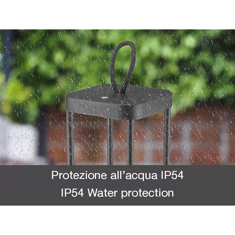 Linterna recargable Beper P207ILI100 — negra, iluminación LED portátil