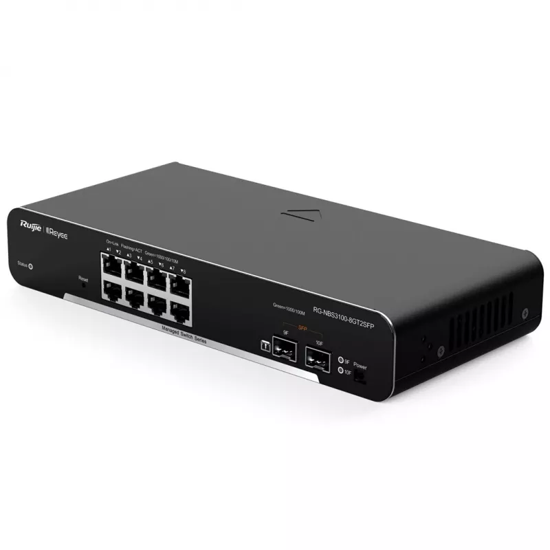 Ruijie Networks RG-NBS3100-8GT2SFP Switch de red Gestionado L2 Gigabit Ethernet (10/100/1000) Negro