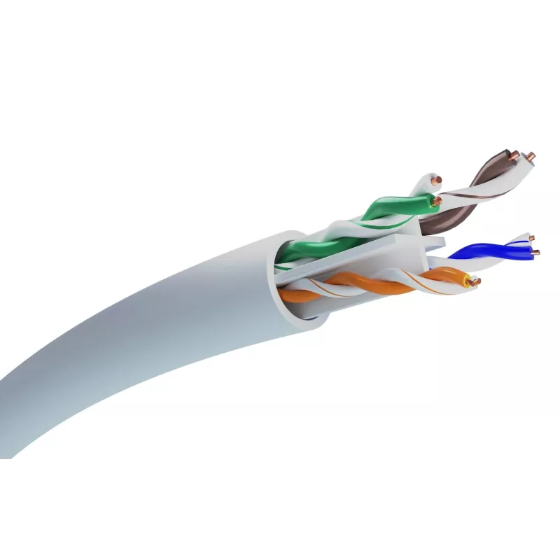 Cable de red Extralink par trenzado CAT6 UTP (U/UTP) V2 interior 100M gris