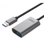 Cable de extensión activo USB 3.0 Unitek, 10m, aluminio, Y-3005