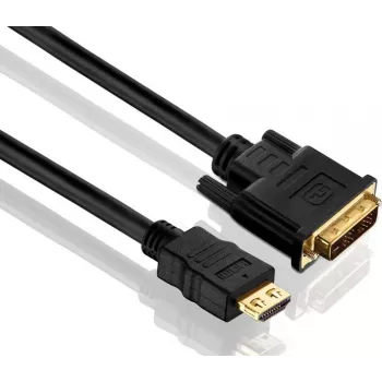 Purelink PureInstall PI3000 - Cable de vídeo - Single Link - HDMI / DVI - 28 AWG - HDMI, 19 pines (M) - DVI-D (M) - 1,5 m - triple aislamiento - negro (PI3000-015)