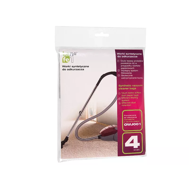 Bolsas para aspirador LAFE para modelo OWJ001 — sintéticas, 4 uds.