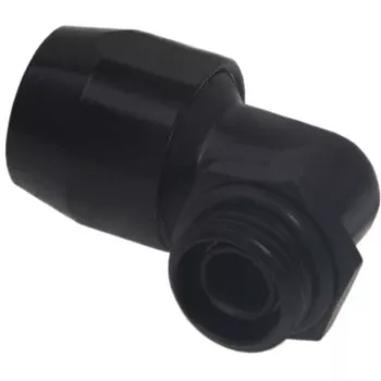 Racor roscado Alphacool HF TPV metal - 90° giratorio 12,7/7,6 mm - negro (17455)