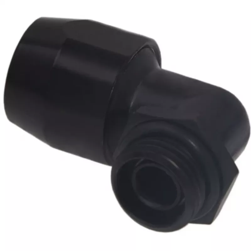 Racor roscado Alphacool HF TPV metal - 90° giratorio 12,7/7,6 mm - negro (17455)