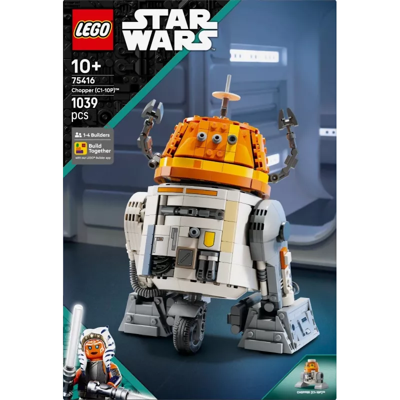 Set de construcción LEGO Star Wars Chopper C1-10P modelo de droide astromecánico 75416, 1039 piezas, edad 10+, altura 220 mm