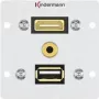 Toma de conexión HDMI + USB A + 3,5 mm Kindermann 7444000547