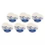 Vajilla Rose&Tulipani R18390TA18 para 6 personas, set de mesa de porcelana