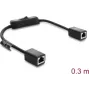 Cable DELOCK RJ45 Cat.6 F/UTP 0,3 m con interruptor en línea, azul a azul