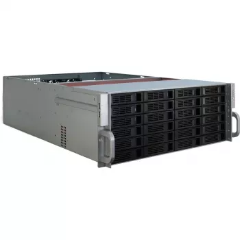 Carcasa de servidor Inter-Tech 4U-4424 Rack Negro, Plata