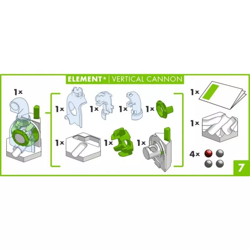 Ravensburger GraviTrax elemento cañón vertical – ampliación de recorrido (27465) para sistemas de canicas