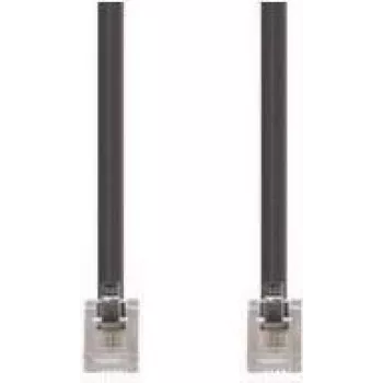 Cable de teléfono e+p T 11 3 m transparente negro