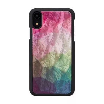 Funda para smartphone iKins para iPhone XR — diseño de flores acuáticas, negra
