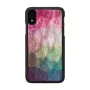 Funda para smartphone iKins para iPhone XR — diseño de flores acuáticas, negra
