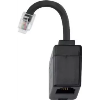 Hager EHZ001A cambiador de sexo de cable R12 RJ10 negro (EHZ001A)