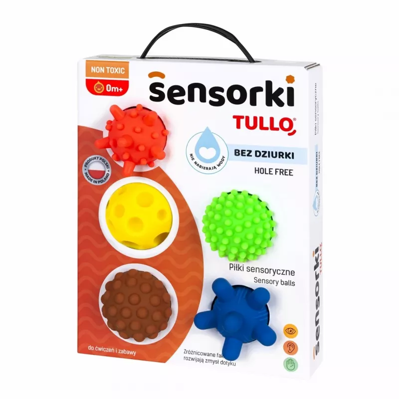 Pelotas sensoriales sin agujeros TULLO 5 uds.
