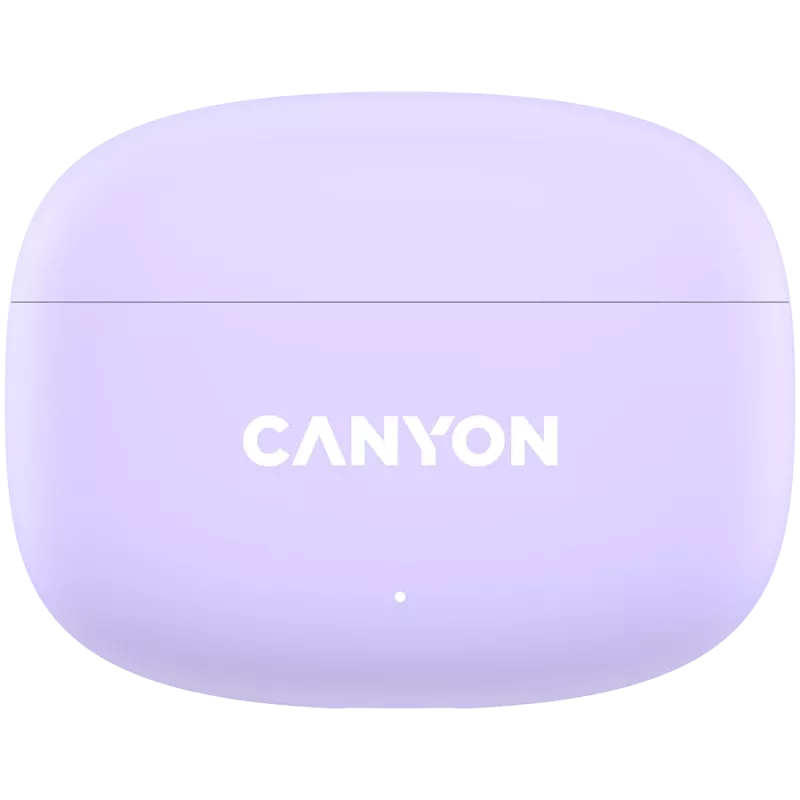 Canyon TWS-9 CNS-TWS9P Auriculares – True Wireless – Bluetooth 5.4 – In-Ear – 6h + 30h de autonomía – estuche de carga USB-C – control táctil – lila