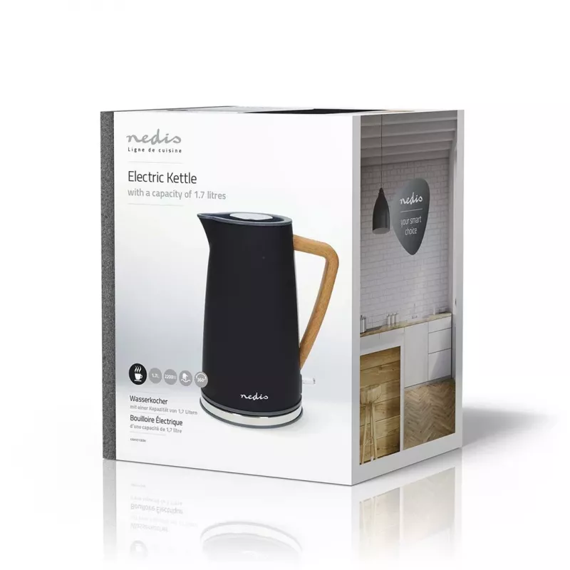 Hervidor de agua Nedis KAWK510EBK 1,7 L 2200 W Negro
