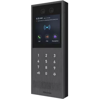 Videoportero de superficie Akuvox X912S con gran pantalla táctil y lector de tarjetas