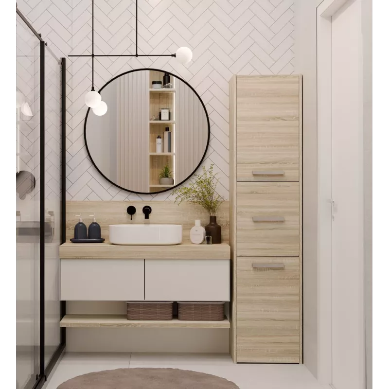 Armario de baño Topeshop S43 SONOMA roble