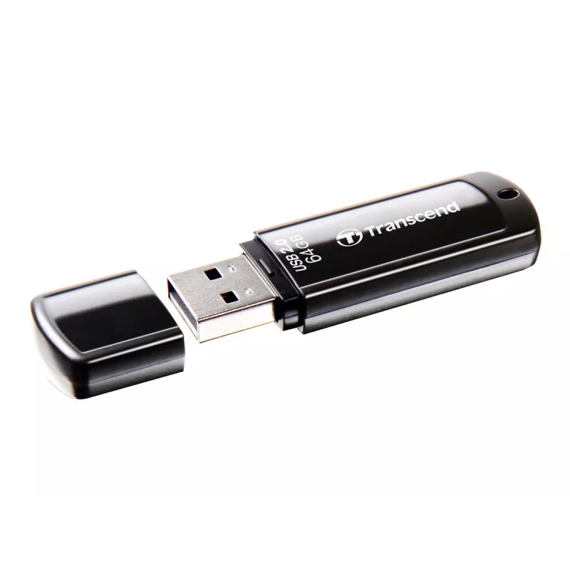 Memoria USB Transcend JetFlash 350 64GB, USB 2.0, Negro