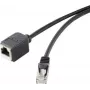Cable de extensión Ethernet Renkforce 1464707 RJ45 Cat 5e 1 m negro
