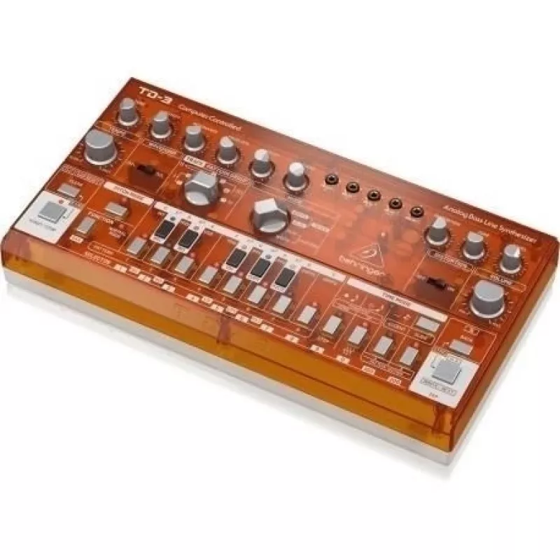 Behringer TD-3-TG sintetizador analógico de líneas de bajo, naranja transparente