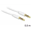 Cable de audio 3,5mm DeLOCK 83439 0,5m blanco