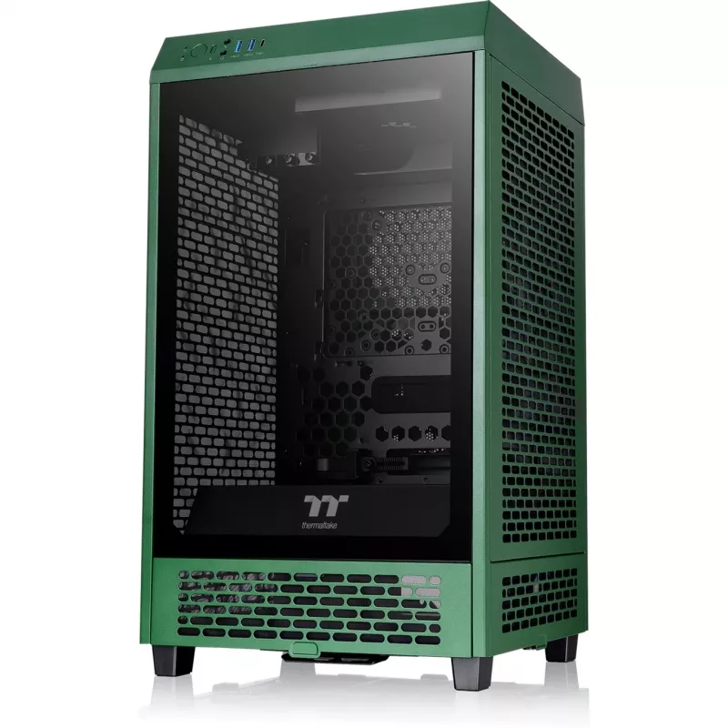 The Tower 200, Caja torre Verde oscuro, cristal templado
