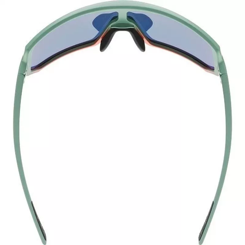 Gafas multisport UVEX sportstyle 235 — unisex, montura semial aire, verde/rojo