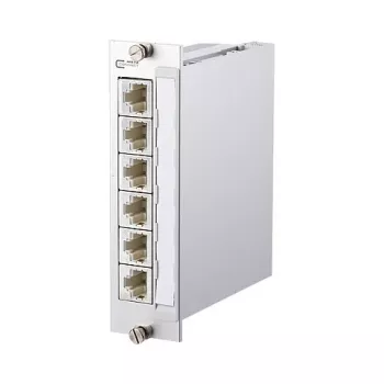 METZ CONNECT BTR E-DAT C6A Panel de distribución de superficie 6x8 – entrada modular – aluminio anodizado – 6 puertos (130857C-E)