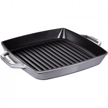 Sartén para parrilla Staub 40511-684-0 cuadrada 28 cm, apta para inducción, gris grafito