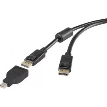 Cable DisplayPort a Mini DisplayPort Renkforce 3 m — 1x conector macho DisplayPort a 1x conector macho Mini DisplayPort