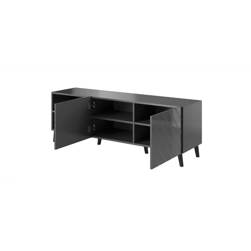Mueble RTV ABETO 150x42x52 grafito/brillante