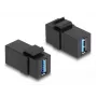 Módulo Keystone DeLOCK USB 3.0 A conector hembra a A conector hembra negro 1:1