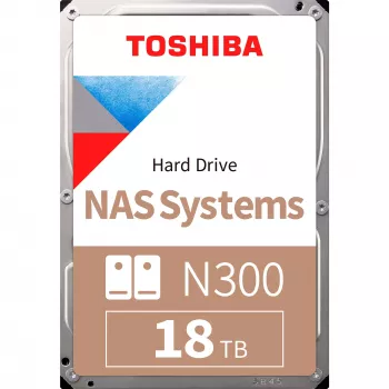 Toshiba N300 NAS - disco duro - 18 TB - interno - 3.5 (8.9 cm) - SATA 6Gb/s - 7200 rpm - búfer: 512 MB