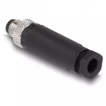 Conector DeLOCK M8 codificación A 3 polos conector macho conexión por tornillo negro