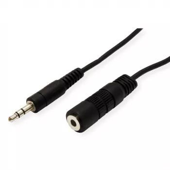 ROLINE Cable alargador de audio - Conector jack mini estéreo macho a conector jack mini estéreo hembra