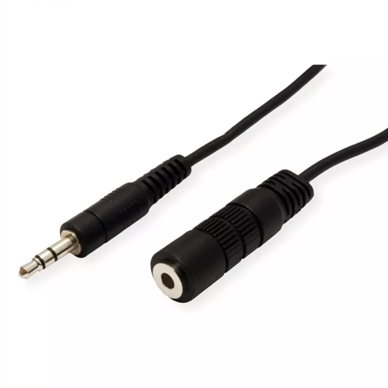 ROLINE Cable alargador de audio - Conector jack mini estéreo macho a conector jack mini estéreo hembra