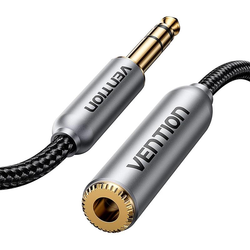Cable de audio 6,35 mm jack conector macho a conector hembra Vention 1 m