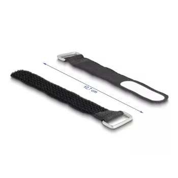Soporte para bridas de cable DeLOCK 19603 cierre de velcro negro 127x20 mm 5 uds.