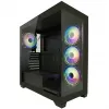 LC-Power Caja MidiTower 715B negra USB3.2/Audio sin fuente de alimentación SEAMLESS_X (LC-715B-ON)