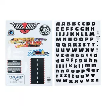 Pegatina de pared Paladone Hot Wheels Personalisation PP13745HW — pegatinas autoadhesivas decorativas para habitaciones infantiles
