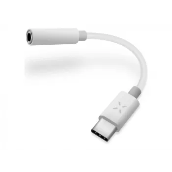 Adaptador FIXED Link USB-C/3,5 mm jack, blanco | Fixed